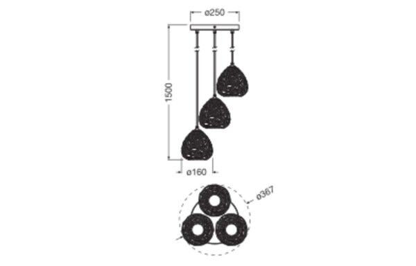 Hängelampe Papier E27 Ø36,7 cm modern Design OSRAM