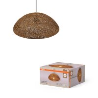 Pendelleuchte Braun Papier E27 Ø39,5 cm blendarm...