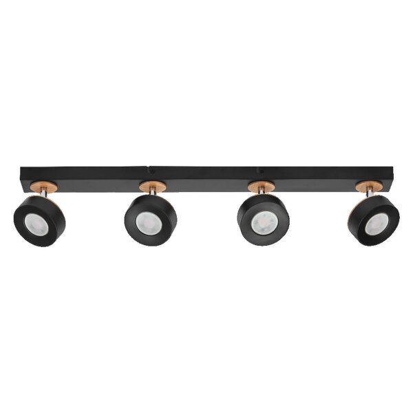 LED Deckenstrahler schwenkbar Schwarz Holz 3000 K OSRAM