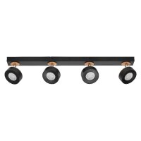 LED Deckenstrahler schwenkbar Schwarz Holz 3000 K OSRAM