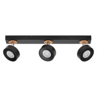 LED Deckenstrahler Schwarz Holz 3000 K L:49,8 cm OSRAM