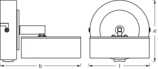 LED Wandstrahler schwenkbar Weiß Holz 3000 K OSRAM