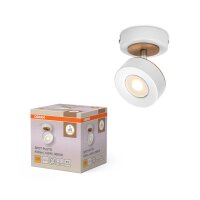 LED Wandstrahler schwenkbar Weiß Holz 3000 K OSRAM
