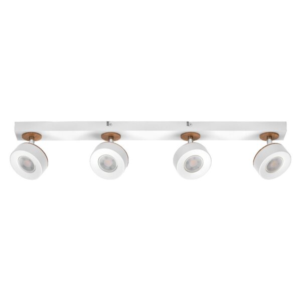 LED Deckenstrahler verstellbar Weiß Holz 3000 K OSRAM