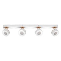 LED Deckenstrahler verstellbar Wei&szlig; Holz 3000 K OSRAM