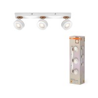 LED Deckenstrahler schwenkbar Weiß Holz 3000 K OSRAM
