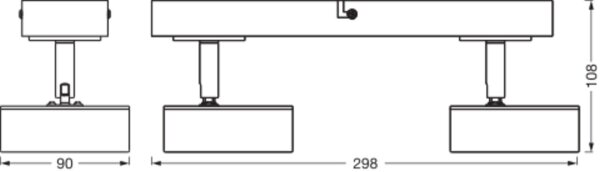 LED Deckenstrahler verstellbar Holz Weiß 3000 K OSRAM