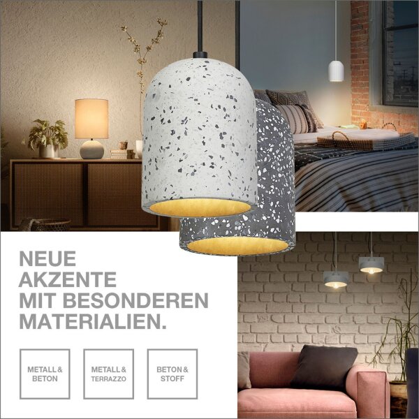 Wandleuchte Rosa Beton E27 L:19 cm modern OSRAM