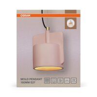 Wandleuchte Rosa Beton E27 L:19 cm modern OSRAM