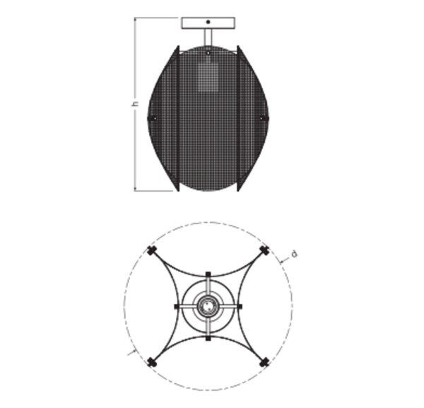 Deckenleuchte Gold Schwarz Stahl E27 38 cm Modern OSRAM