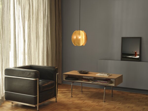 Runde Hängelampe Schwarz Stahl Gold E27 Ø38 cm OSRAM