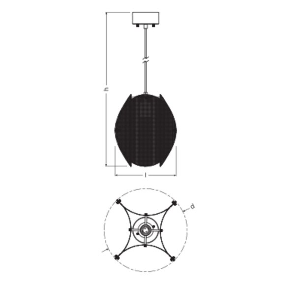 Runde Hängelampe Schwarz Stahl Gold E27 Ø38 cm OSRAM