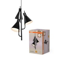 LED Pendelleuchte Schwarz Metall 3000 K Ø31,5 cm...
