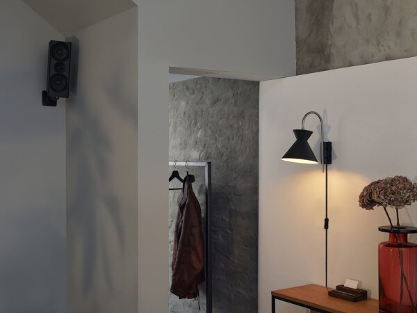 Wandleuchte verstellbar Schwarz Metall E27 OSRAM