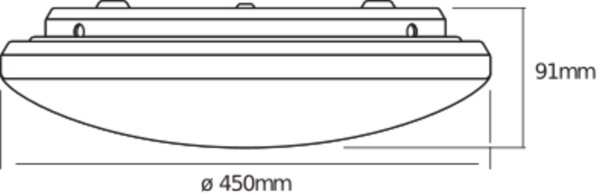 LED Deckenleuchte CCT Weiß Alu 2700-6500K Ø40cm OSRAM
