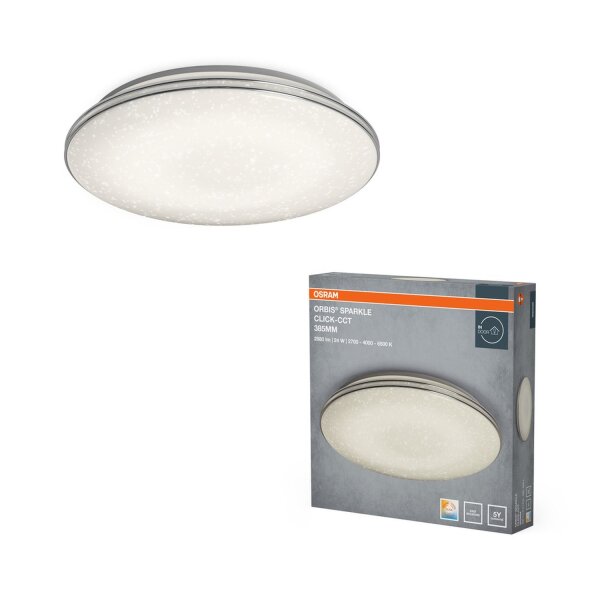LED Deckenleuchte CCT Weiß Alu 2700-6500K Ø40cm OSRAM