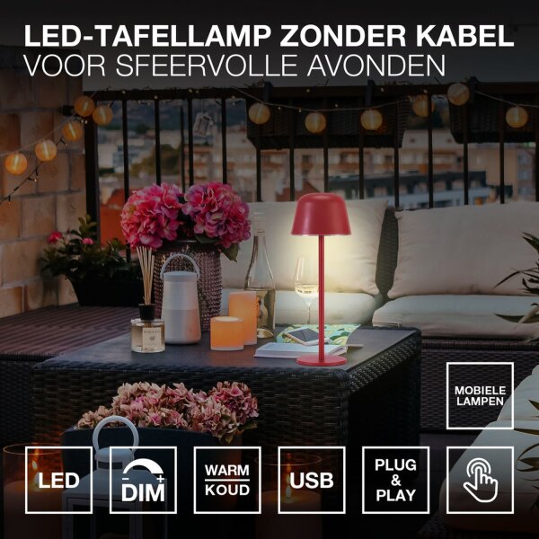 LED Akku Tischleuchte dimmbar CCT Beige 6000 K OSRAM
