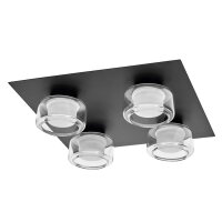 LED Deckenlampe Click-CCT CCT Schwarz Glas IP44 OSRAM