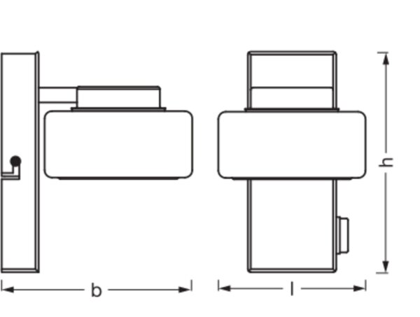 LED Wandlampe Click-CCT Metall Chrom Glas IP44 OSRAM