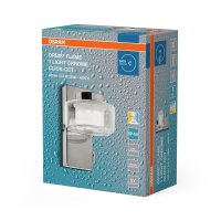 LED Wandlampe Click-CCT Metall Chrom Glas IP44 OSRAM