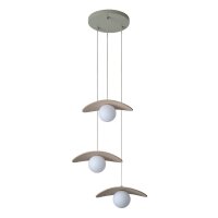 H&auml;ngelampe Filz Glas Beige G9 &Oslash;34,5 cm modern OSRAM