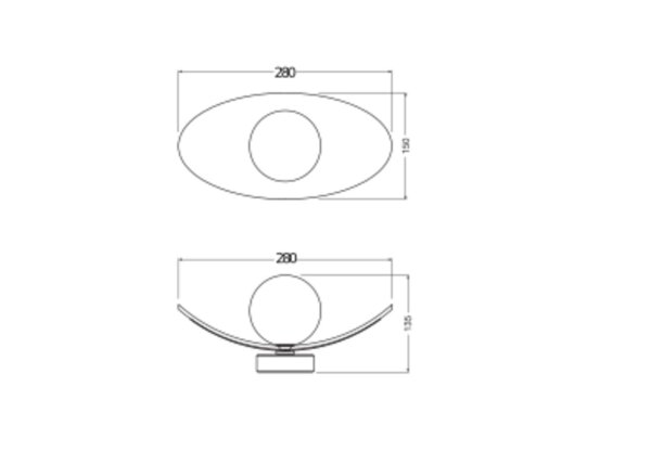 Wandlampe Glas Filz Beige G9 H:15 cm modern OSRAM