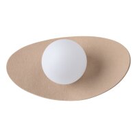 Wandlampe Glas Filz Beige G9 H:15 cm modern OSRAM