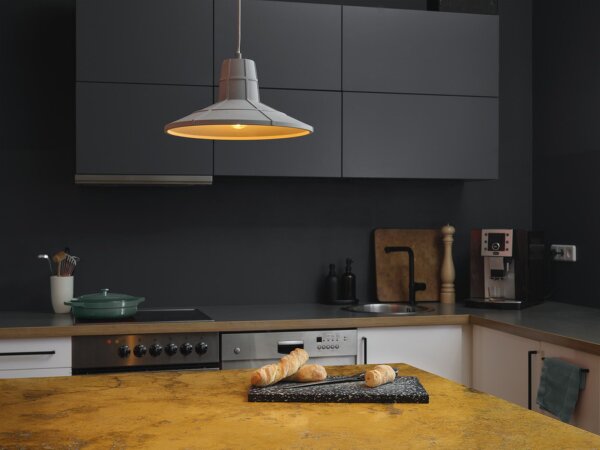 Pendelleuchte Beton Grau Modern E27 L:32,5 cm OSRAM