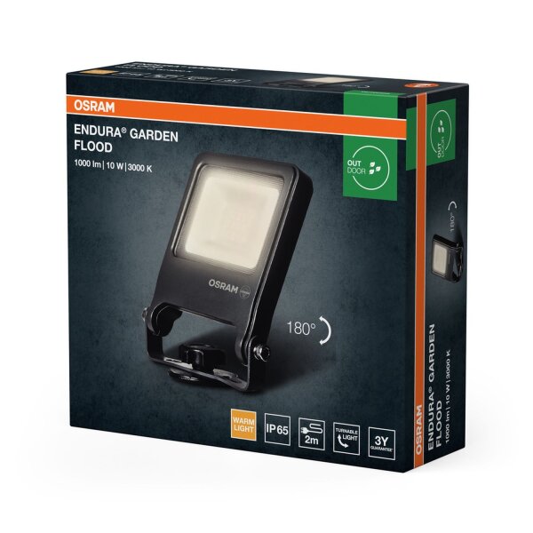 LED Außenstrahler flexibel Glas 3000K IP65 29cm Spieß