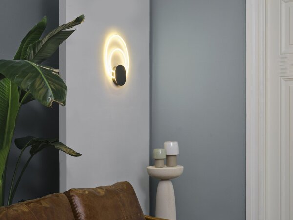 LED Wandleuchte Metall Dunkelgrau 3000 K B:33,5cm OSRAM