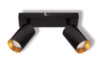 Spot schwenkbar flexibel Schwarz Gold Metall GU10 OSRAM