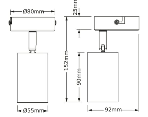 Deckenstrahler Metall Schwarz Gold flexibel GU10 OSRAM