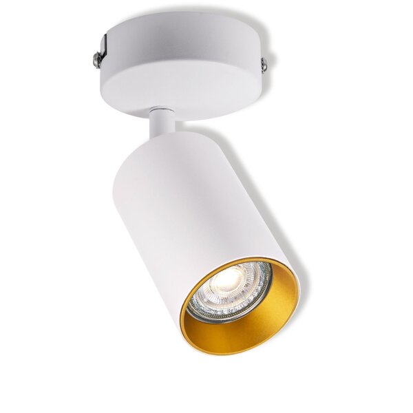 Deckenstrahler Metall flexibel Weiß Gold GU10 OSRAM