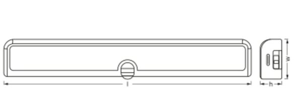 LED Akku Deckenlampe Sensor flexibel Metall 3000K OSRAM