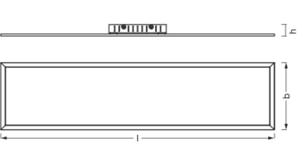 LED Deckenlampe Weiß Alu Metall 3000K L:119,5cm OSRAM