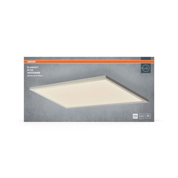 LED Deckenleuchte Weiß Alu 4000K neutralweiß L:59,5cm