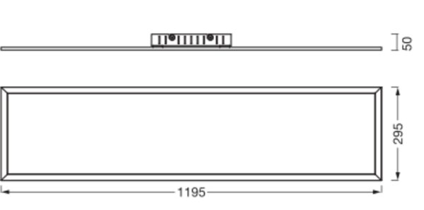 LED Deckenlampe Weiß Alu Metall 4000K L:119,5cm OSRAM