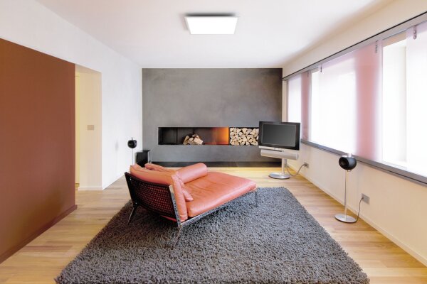 LED Deckenleuchte Weiß Alu 4000 K L:59,5cm eckig OSRAM