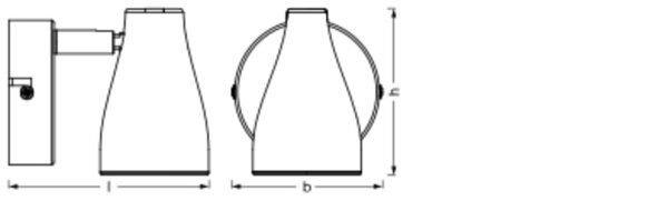 LED Deckenspot schwenkbar Schwarz Metall GU10 OSRAM