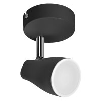 LED Deckenspot schwenkbar Schwarz Metall GU10 OSRAM