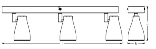 LED Deckenspot schwenkbar Metall Schwarz GU10 OSRAM