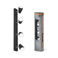 LED Deckenspot Schwarz Metall schwenkbar GU10 OSRAM