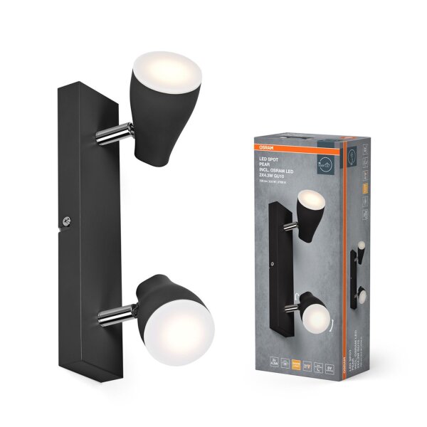 LED Deckenspot Metall Schwarz schwenkbar GU10 OSRAM