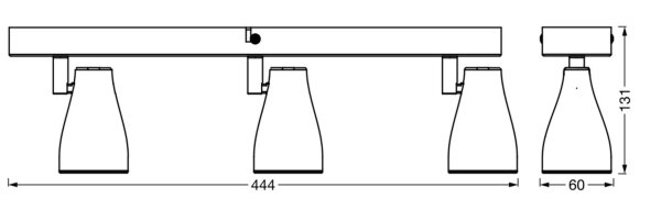 LED Deckenspot Grau Metall schwenkbar GU10 OSRAM
