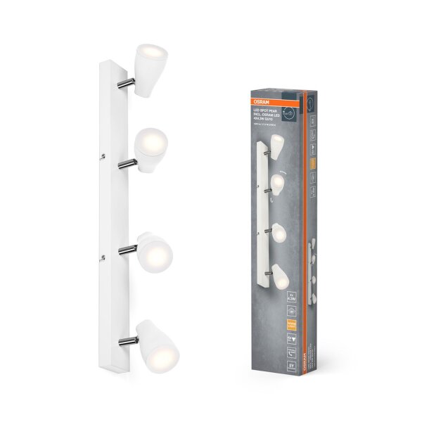 LED Deckenspot schwenkbar Metall Weiß GU10 OSRAM