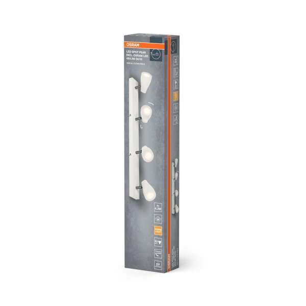 LED Deckenspot schwenkbar Metall Weiß GU10 OSRAM
