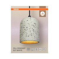 Pendelleuchte Schwarz Terrazzo Weiß E27 Ø15...