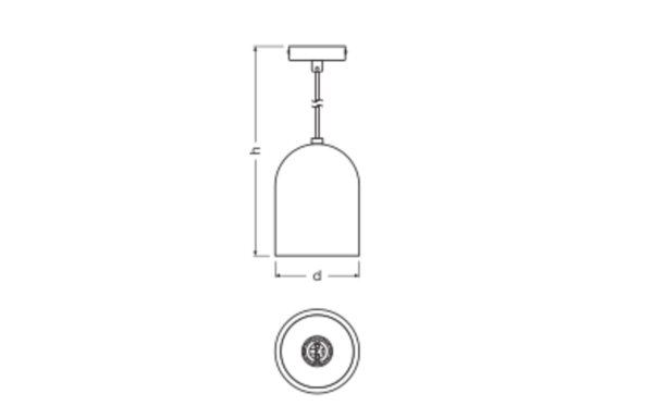 Hängelampe Schwarz Terrazzo E27 Ø15 cm modern OSRAM