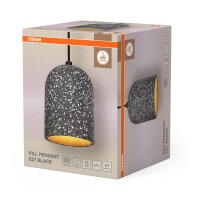 H&auml;ngelampe Schwarz Terrazzo E27 &Oslash;15 cm modern OSRAM