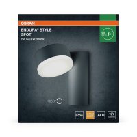 LED Wandstrahler schwenkbar Alu 3000 K H:14 cm OSRAM